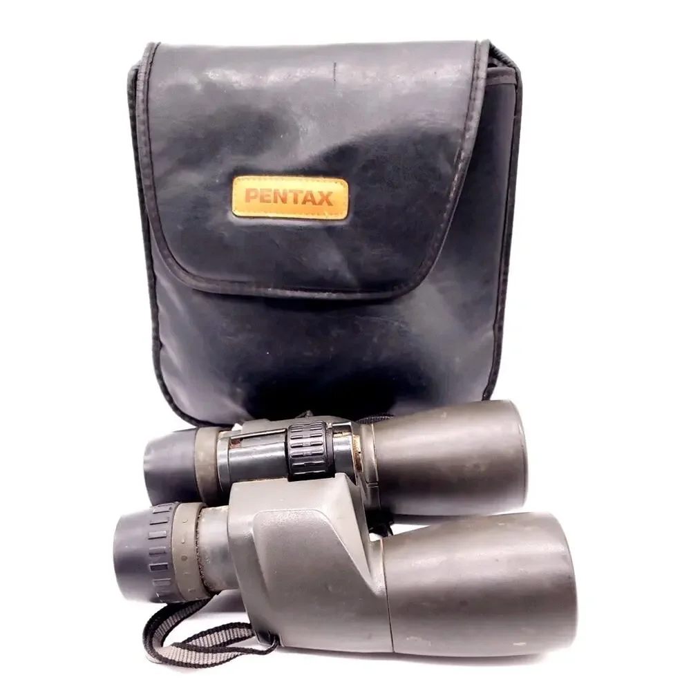 VTG Pentax 10X50 PCF Binoculars Asahi Opt Co W/ Case Japan 6.5 Degree W/ Bag